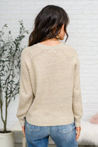 Chai Latte V-Neck Sweater in Oatmeal-Tops-Stay Foxy Boutique, Florissant, Missouri