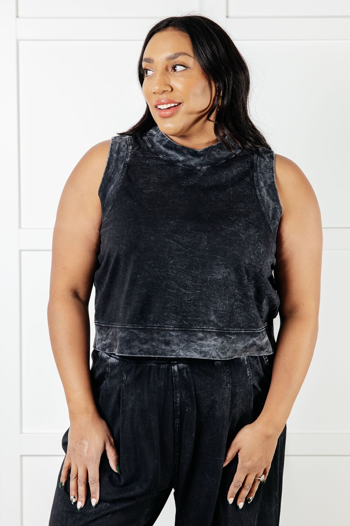 Chasing the Gains Tank Top in Black-Tops-Stay Foxy Boutique, Florissant, Missouri