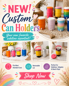 3D PRINTED CUSTOM SIDE LINE 12 OUNCE CAN HOLDERS-Stay Foxy Boutique, Florissant, Missouri