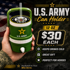 MILITARY BRANCH-3D PRINTED CUSTOM 12 OUNCE CAN HOLDERS-Stay Foxy Boutique, Florissant, Missouri