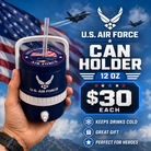 MILITARY BRANCH-3D PRINTED CUSTOM 12 OUNCE CAN HOLDERS-Stay Foxy Boutique, Florissant, Missouri