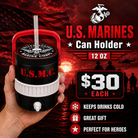MILITARY BRANCH-3D PRINTED CUSTOM 12 OUNCE CAN HOLDERS-Stay Foxy Boutique, Florissant, Missouri
