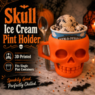 SKULL-3D PRINTED ICE CREAM PINT HOLDER-Stay Foxy Boutique, Florissant, Missouri