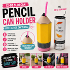 3D PRINTED CUSTOM PENCIL 12 OUNCE SKINNY CAN HOLDER-Stay Foxy Boutique, Florissant, Missouri