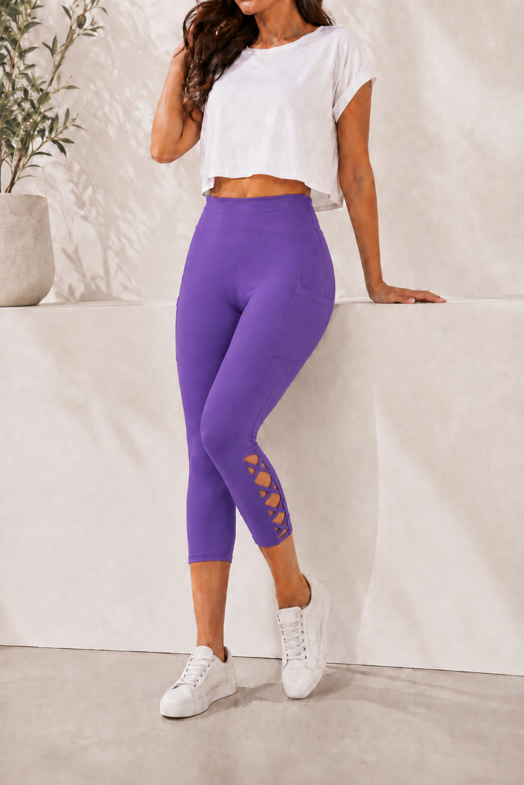 CRISS CROS RUN- VIOLET-Stay Foxy Boutique, Florissant, Missouri
