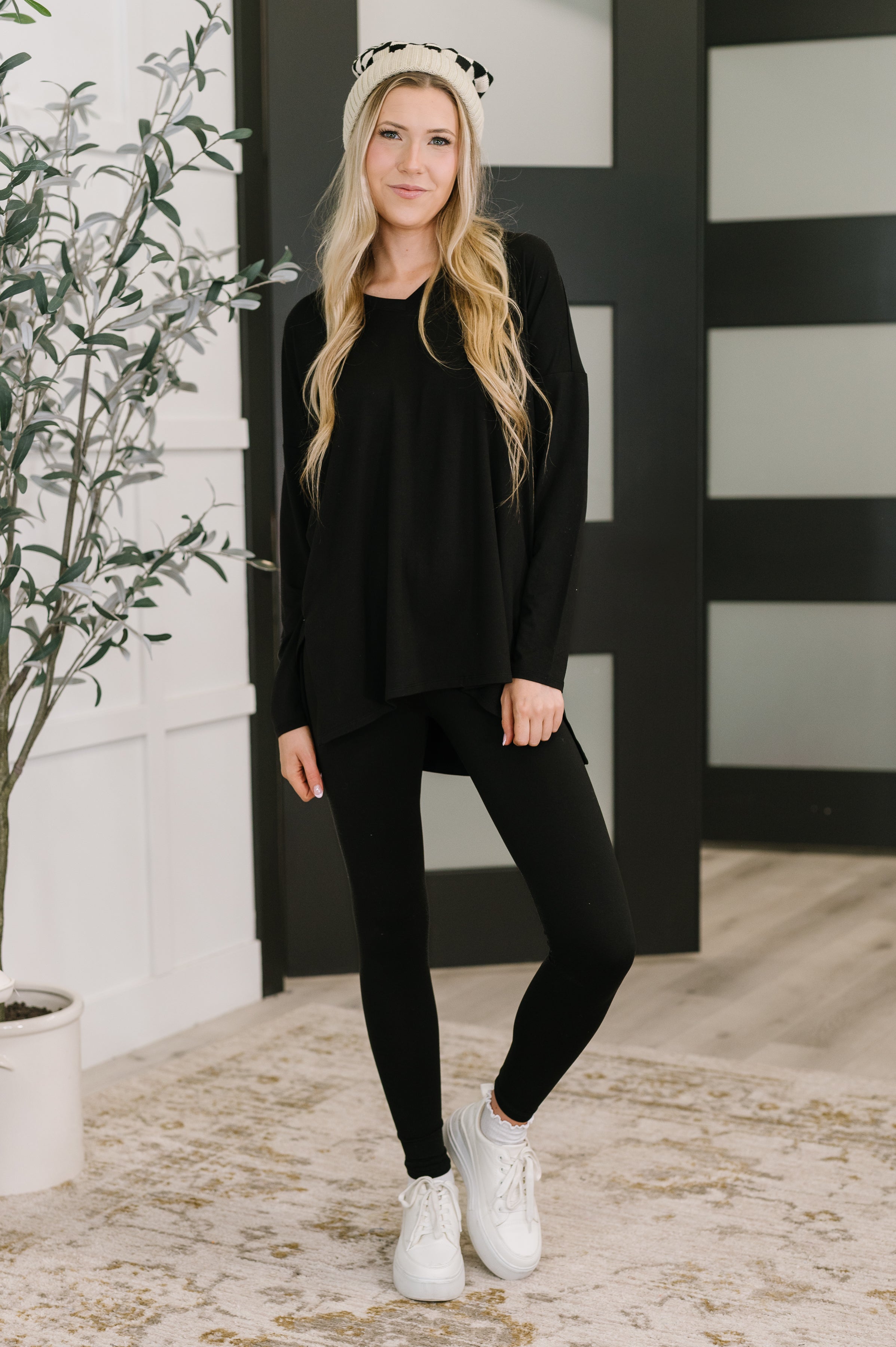 Check the Weather Beanie in Bone-Womens-Stay Foxy Boutique, Florissant, Missouri