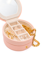 Circular Travel Jewelry Case in Pink-Home & Decor-Stay Foxy Boutique, Florissant, Missouri