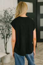 Classic Timeless V-Neck Tee in Black-Womens-Stay Foxy Boutique, Florissant, Missouri