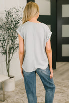 Classic Timeless V-Neck Tee in Pearl Grey-Womens-Stay Foxy Boutique, Florissant, Missouri