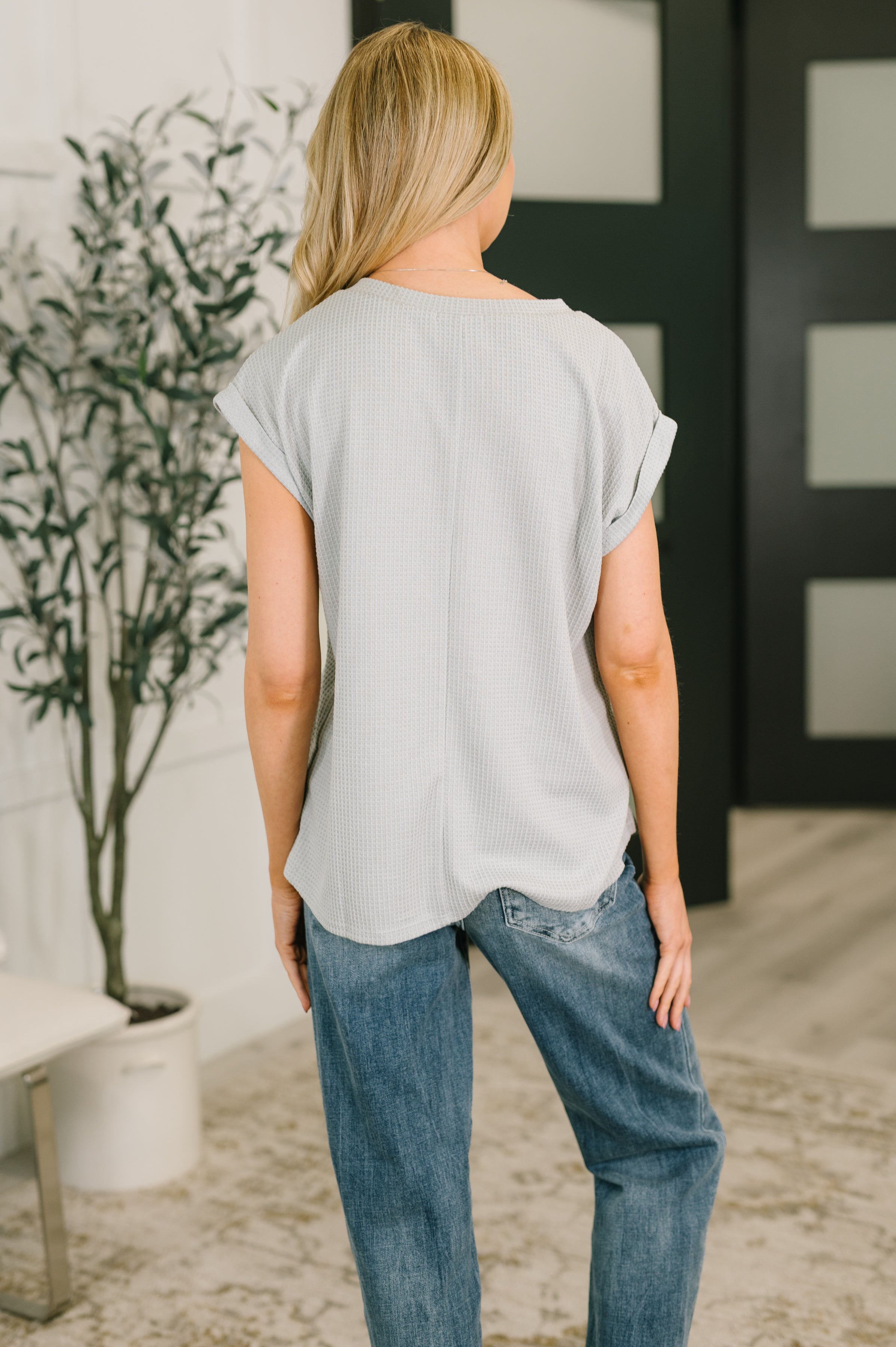 Classic Timeless V-Neck Tee in Pearl Grey-Womens-Stay Foxy Boutique, Florissant, Missouri