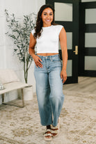 Claudia Mid Rise Wide Leg Ankle Jean-Womens-Stay Foxy Boutique, Florissant, Missouri