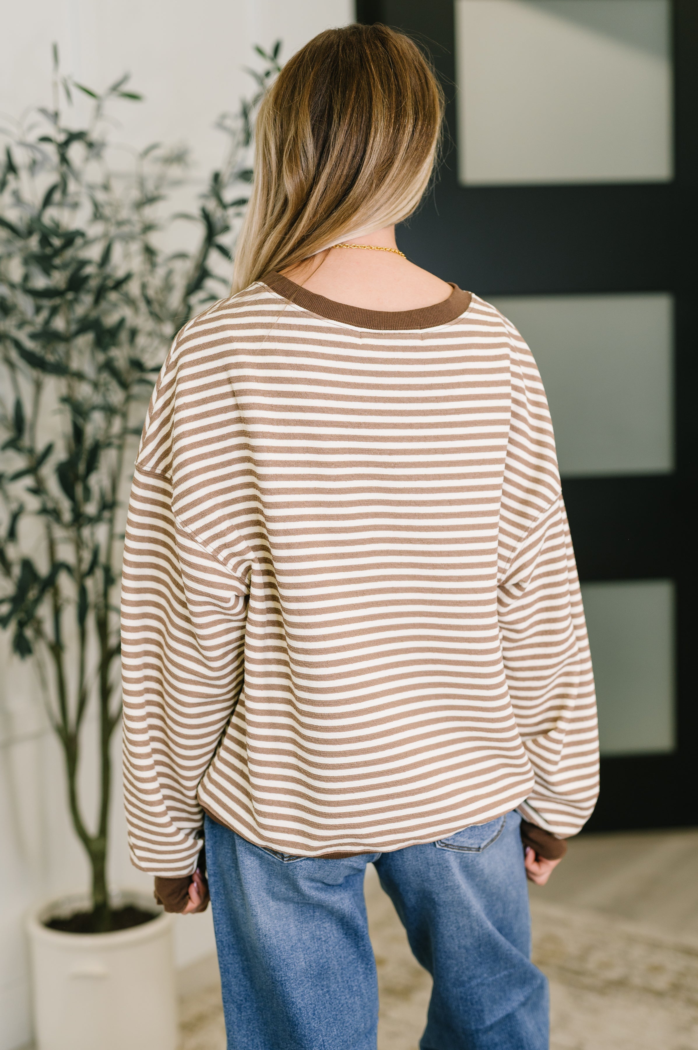 Cocoa Lane Stripe Top-Womens-Stay Foxy Boutique, Florissant, Missouri