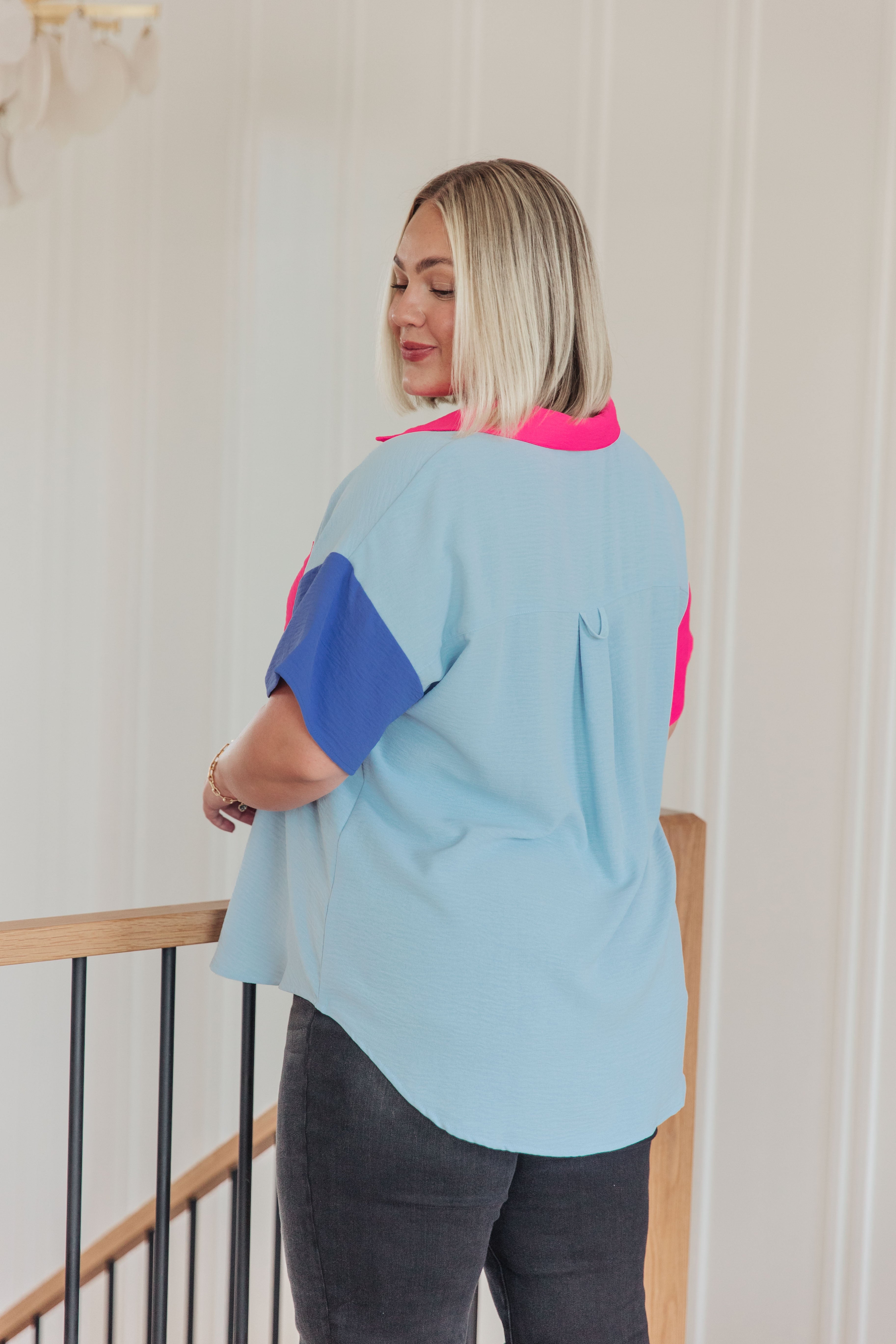 Color Me Cool Color Block Top-Tops-Stay Foxy Boutique, Florissant, Missouri