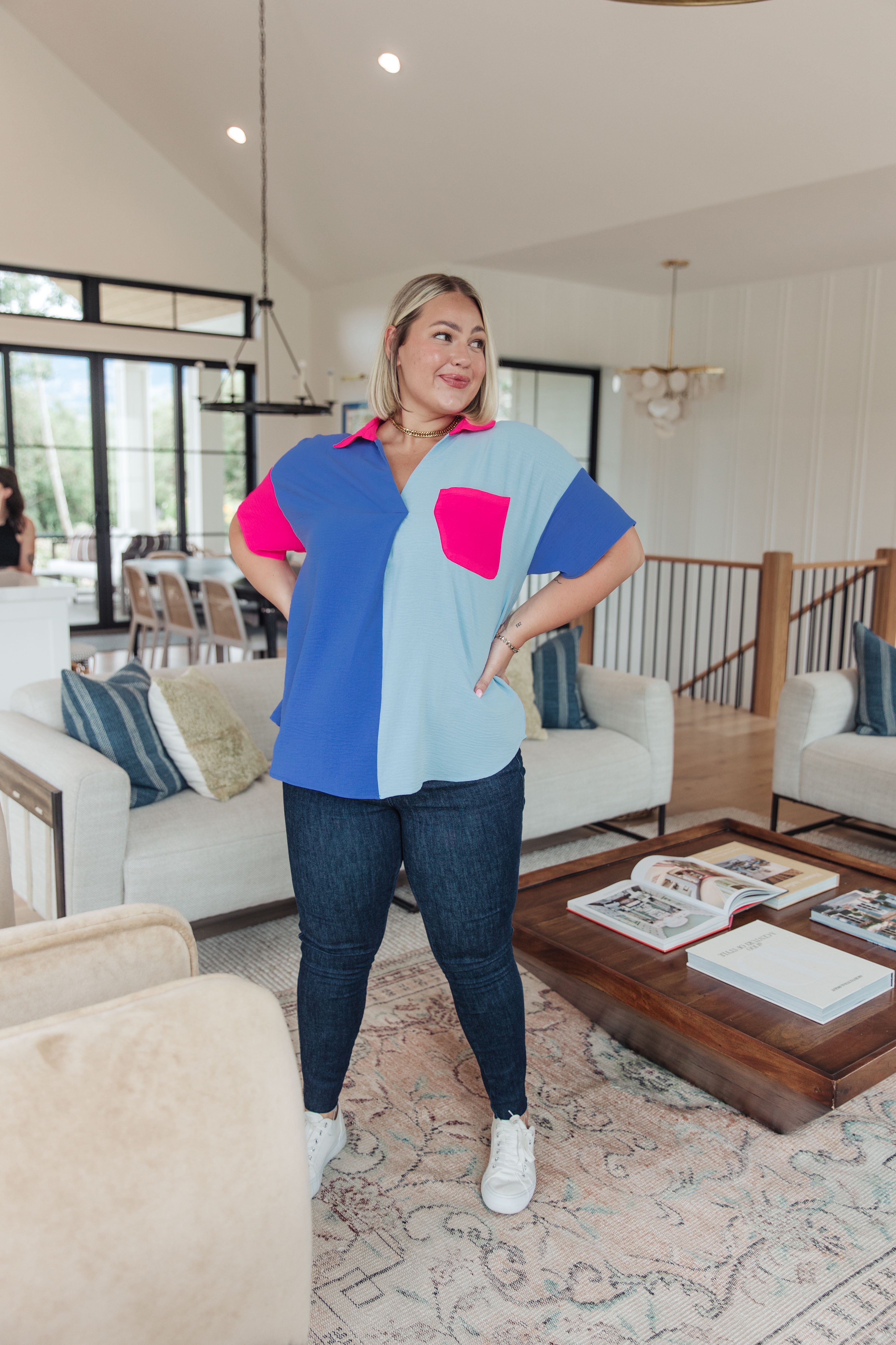 Color Me Cool Color Block Top-Tops-Stay Foxy Boutique, Florissant, Missouri