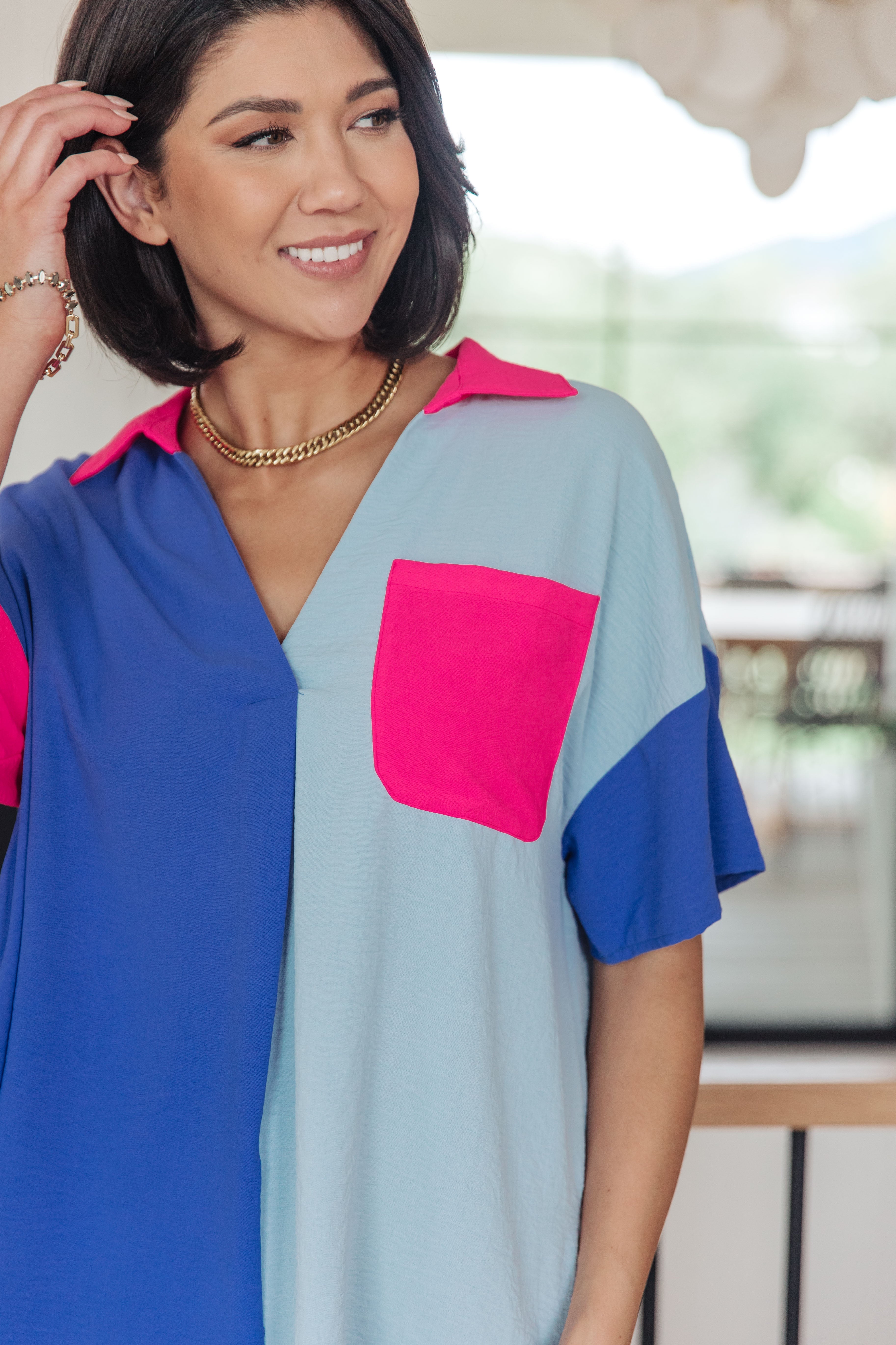 Color Me Cool Color Block Top-Tops-Stay Foxy Boutique, Florissant, Missouri