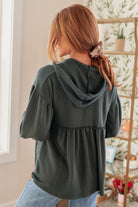She's Not Wrong Hooded V-Neck Pullover-Tops-Stay Foxy Boutique, Florissant, Missouri