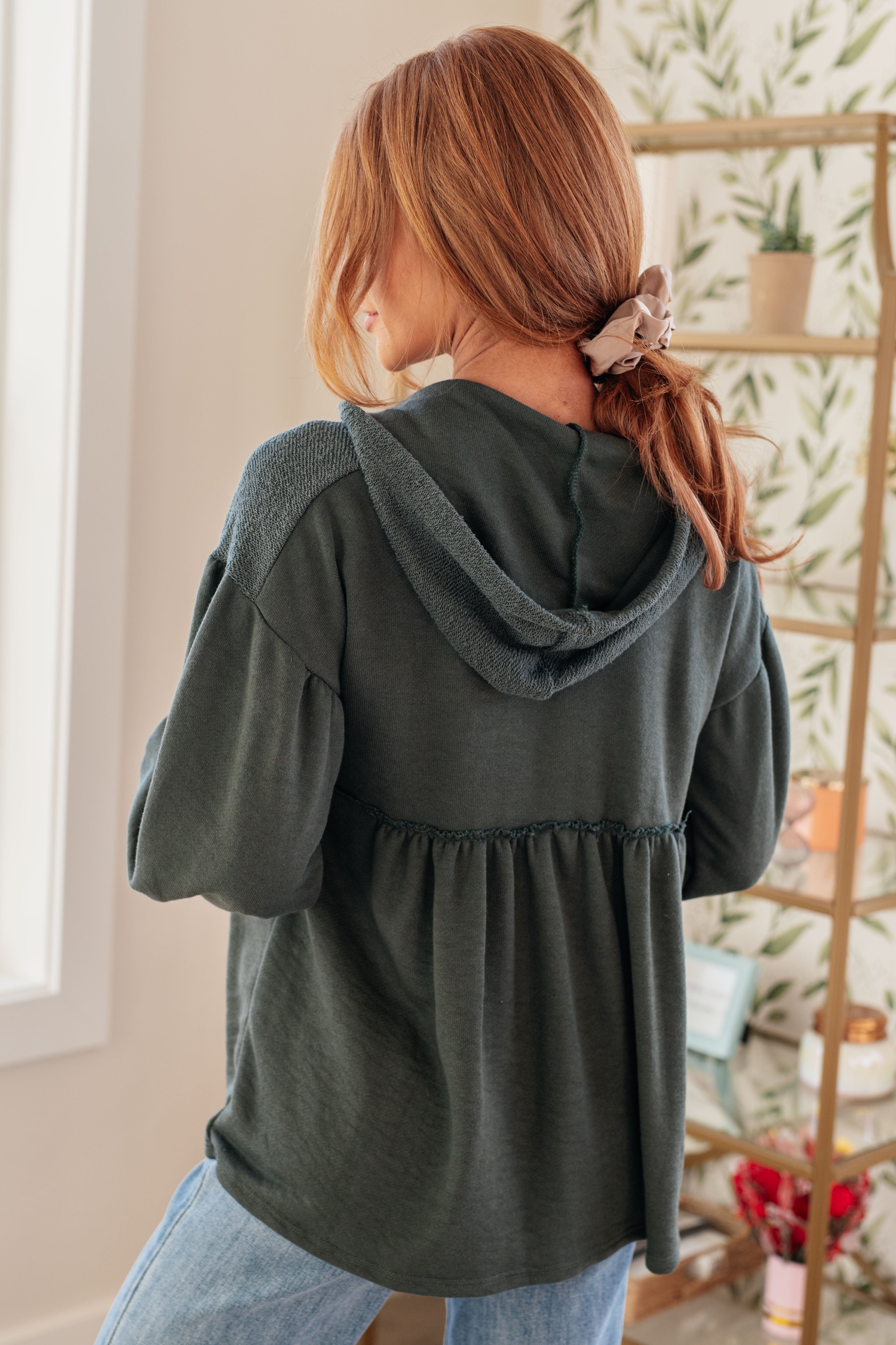She's Not Wrong Hooded V-Neck Pullover-Tops-Stay Foxy Boutique, Florissant, Missouri