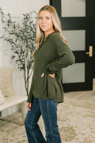 Come Together Henley Casual Top in Dark Olive-Womens-Stay Foxy Boutique, Florissant, Missouri