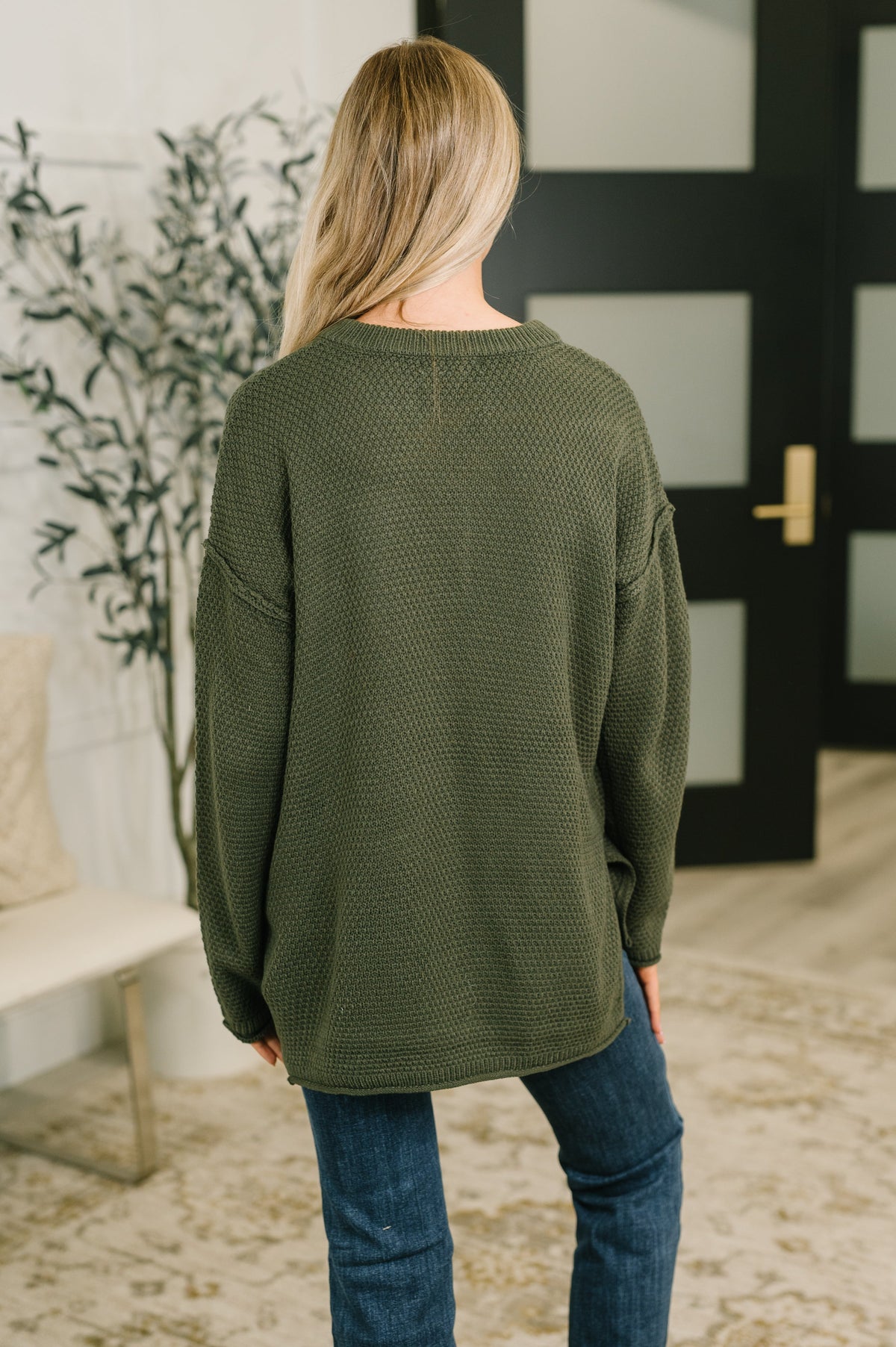 Come Together Henley Casual Top in Dark Olive-Womens-Stay Foxy Boutique, Florissant, Missouri