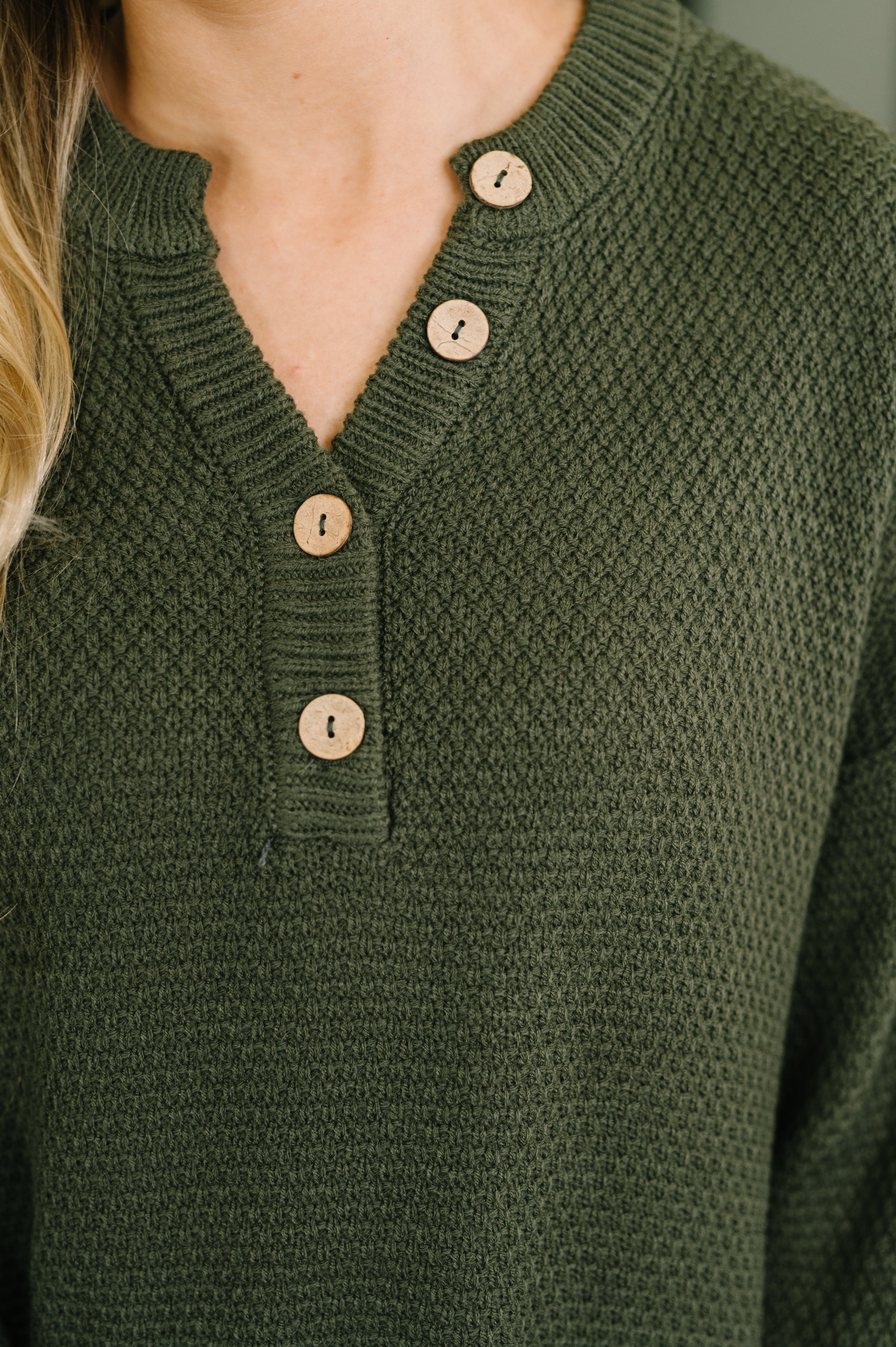 Come Together Henley Casual Top in Dark Olive-Womens-Stay Foxy Boutique, Florissant, Missouri