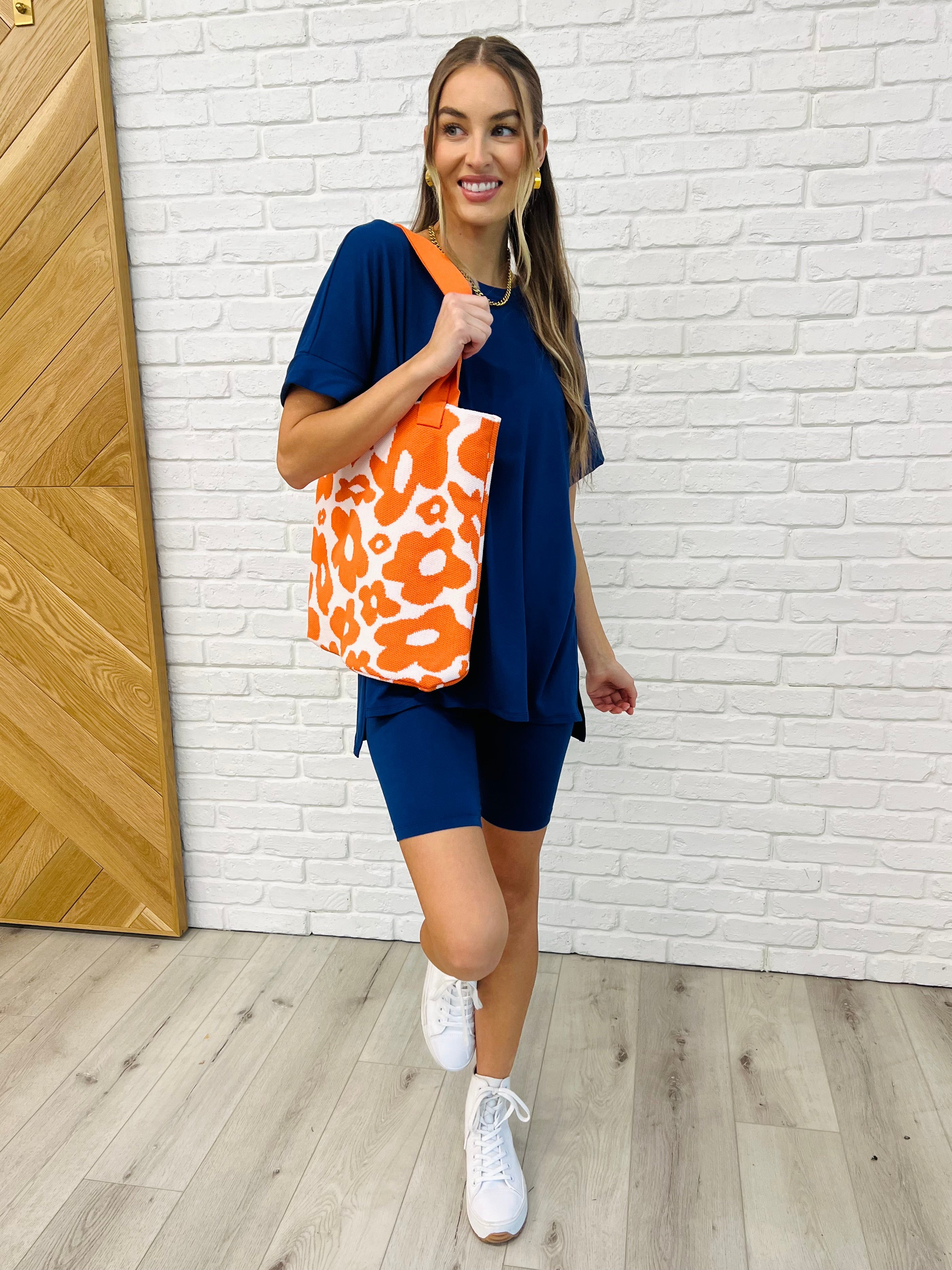 Comfy Cruising Top and Biker Shorts Set in Lt Navy-Womens-Stay Foxy Boutique, Florissant, Missouri