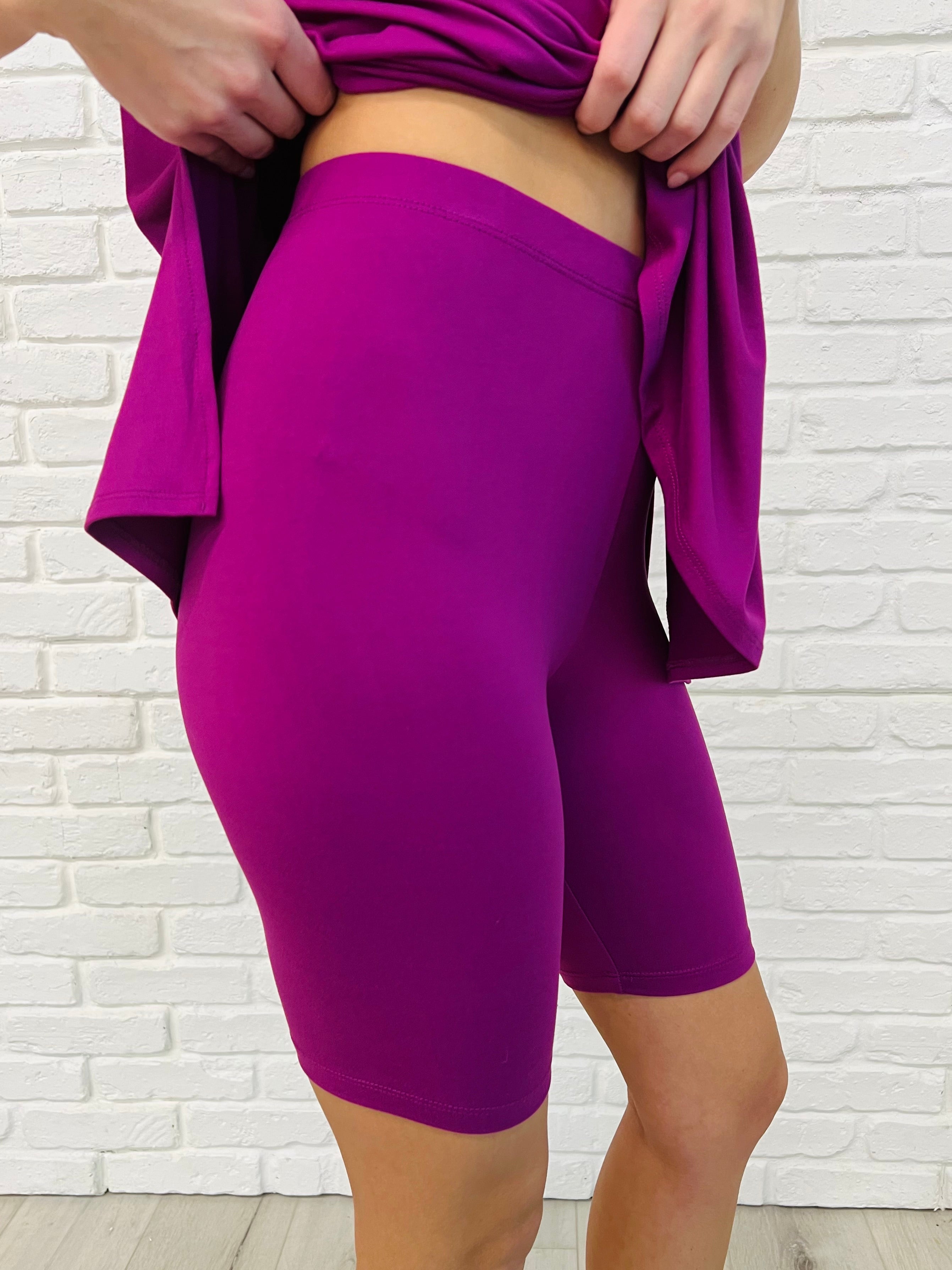 Comfy Cruising Top and Biker Shorts Set in Lt Plum-Womens-Stay Foxy Boutique, Florissant, Missouri