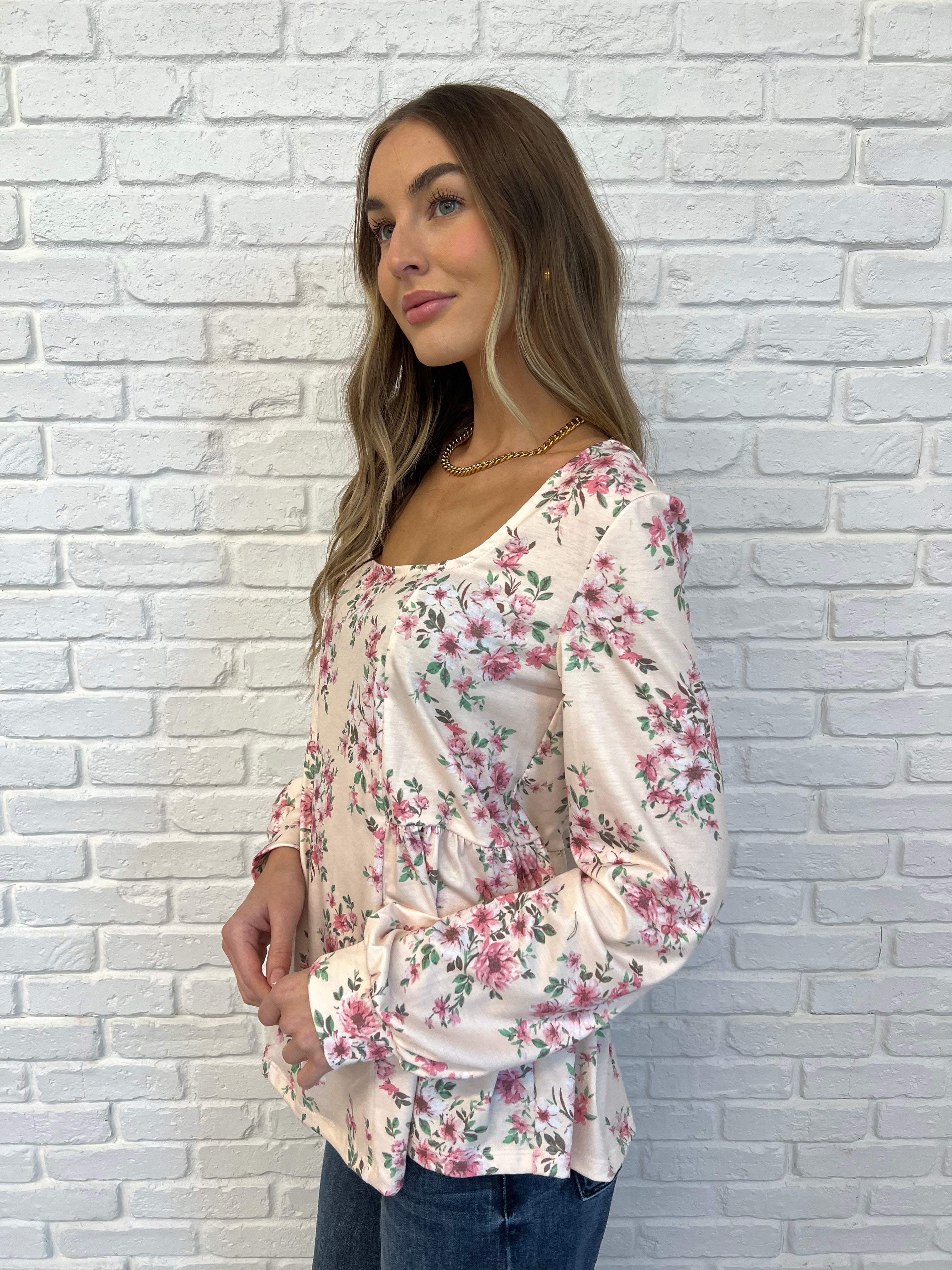 Cool to Be Kind Floral Blouse-Womens-Stay Foxy Boutique, Florissant, Missouri
