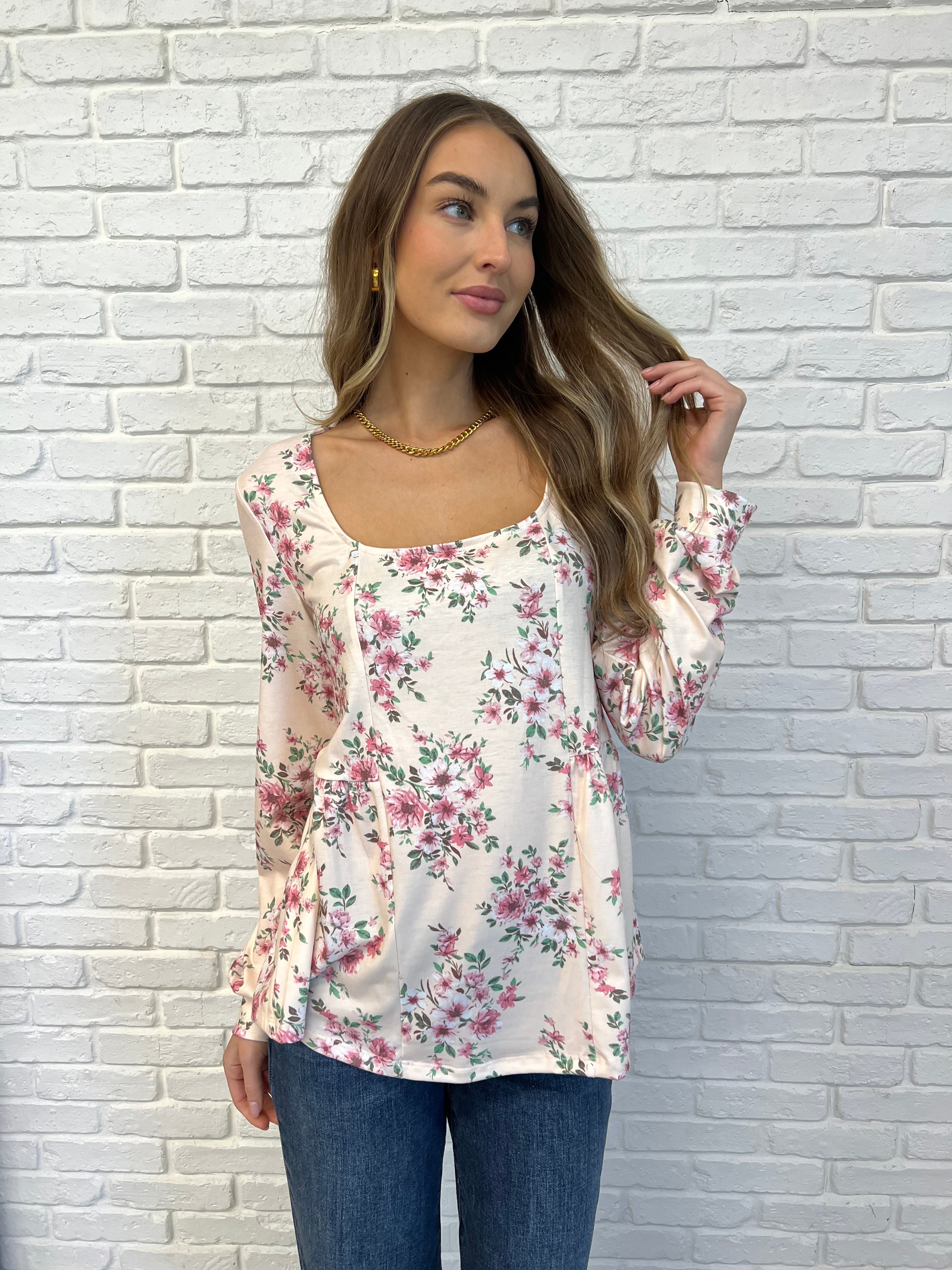 Cool to Be Kind Floral Blouse-Womens-Stay Foxy Boutique, Florissant, Missouri