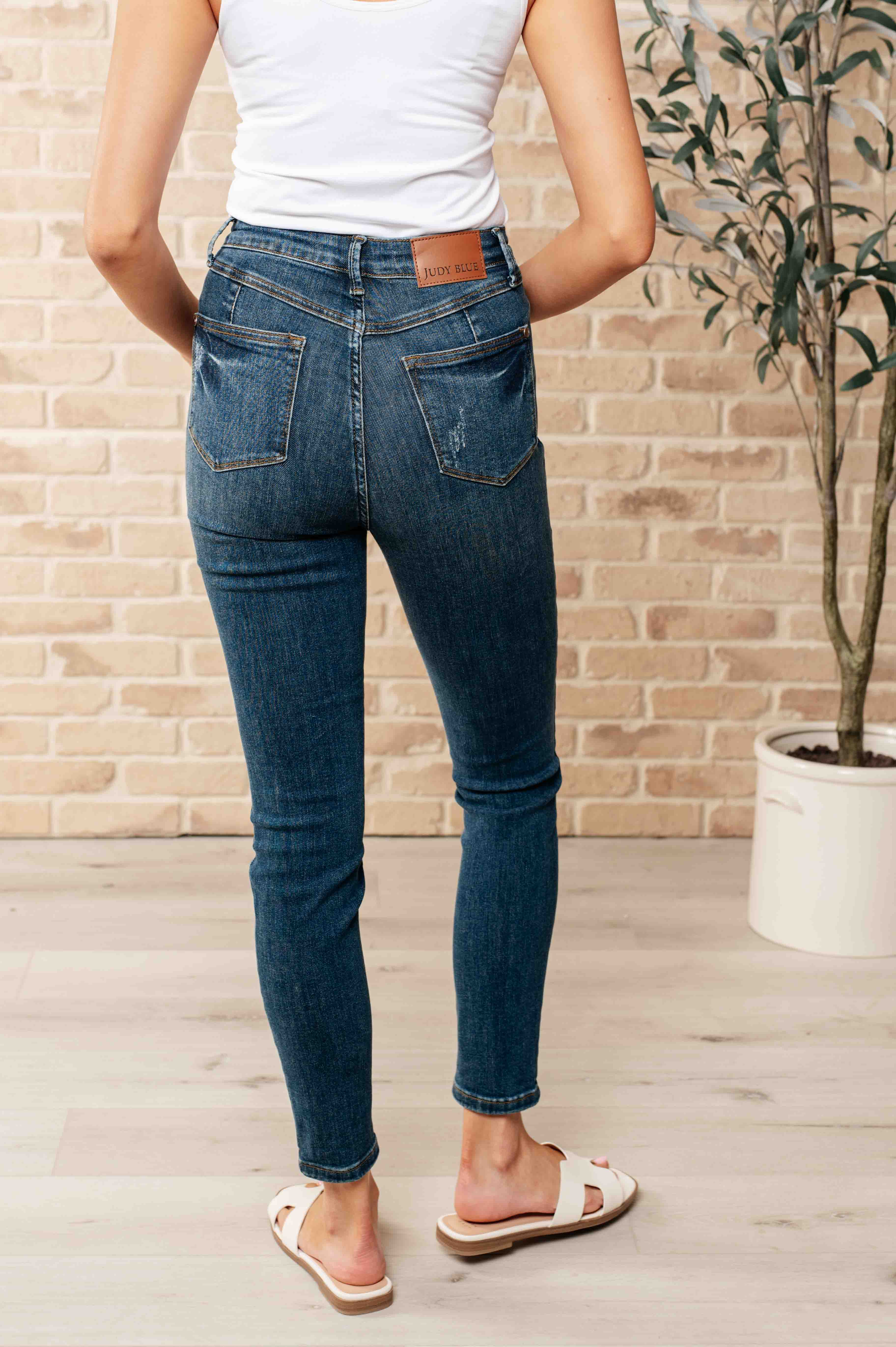 Cora High Rise Control Top Skinny Jeans-Denim-Stay Foxy Boutique, Florissant, Missouri