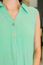 Coral Sands Collared Tank Dress in Aqua Mint-Womens-Stay Foxy Boutique, Florissant, Missouri