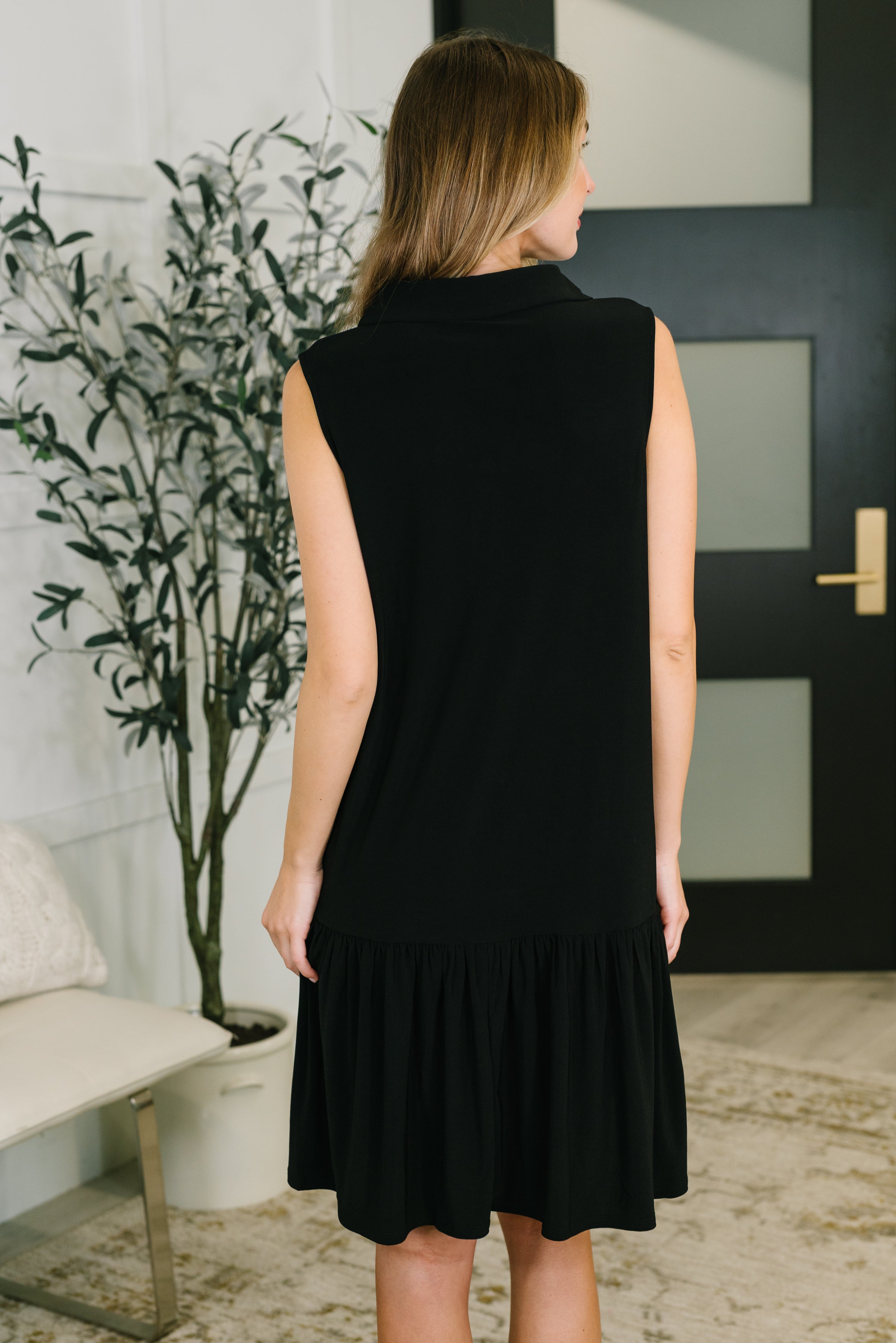 Coral Sands Collared Tank Dress in Black-Womens-Stay Foxy Boutique, Florissant, Missouri