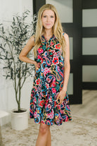 Coral Sands Collared Tank Dress in Dark Floral Paisley-Womens-Stay Foxy Boutique, Florissant, Missouri