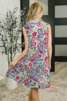 Coral Sands Collared Tank Dress in Light Floral Paisley-Womens-Stay Foxy Boutique, Florissant, Missouri
