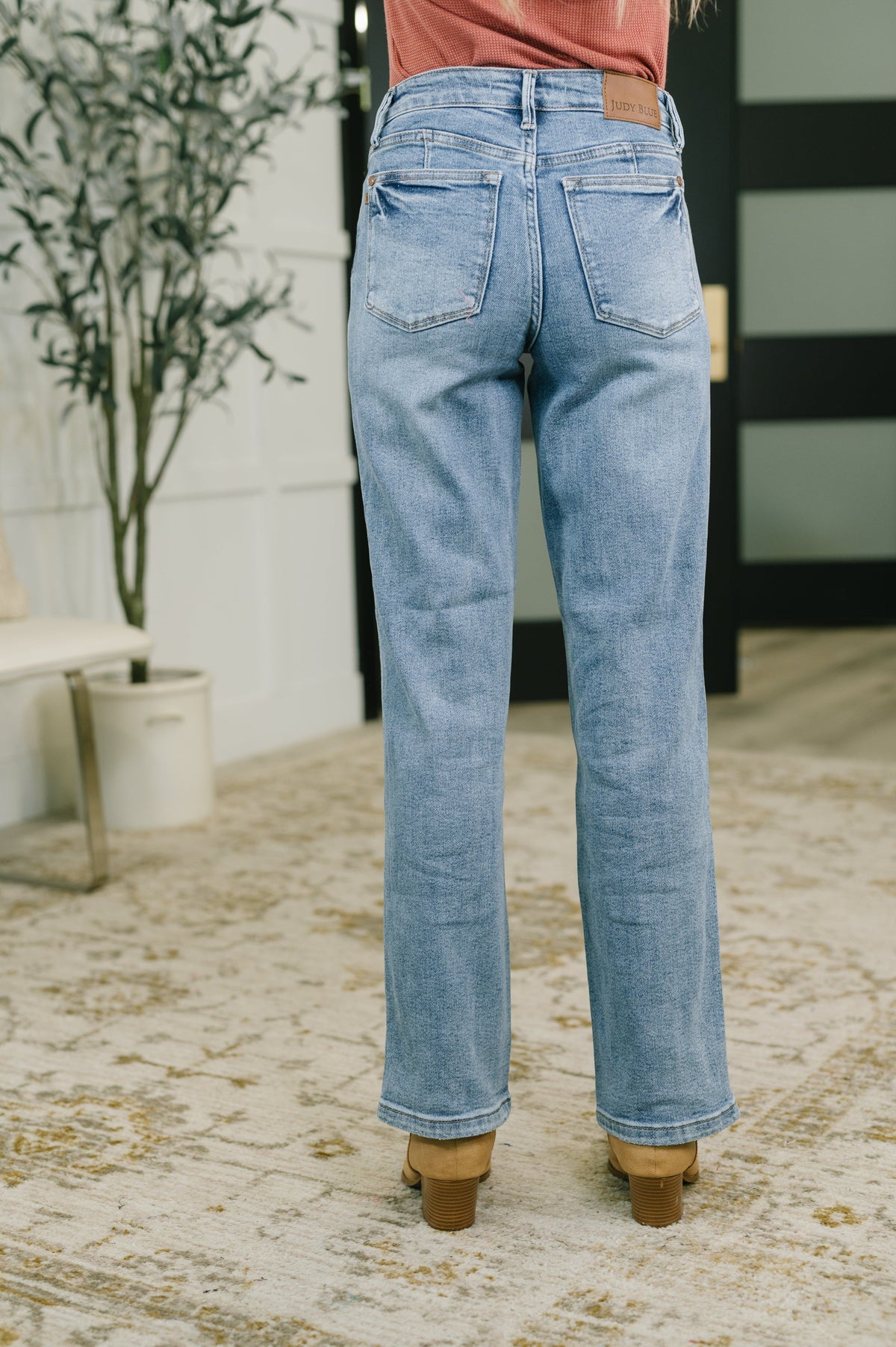 Corrine Mid Rise Control Top Vintage Straight Jeans-Womens-Stay Foxy Boutique, Florissant, Missouri