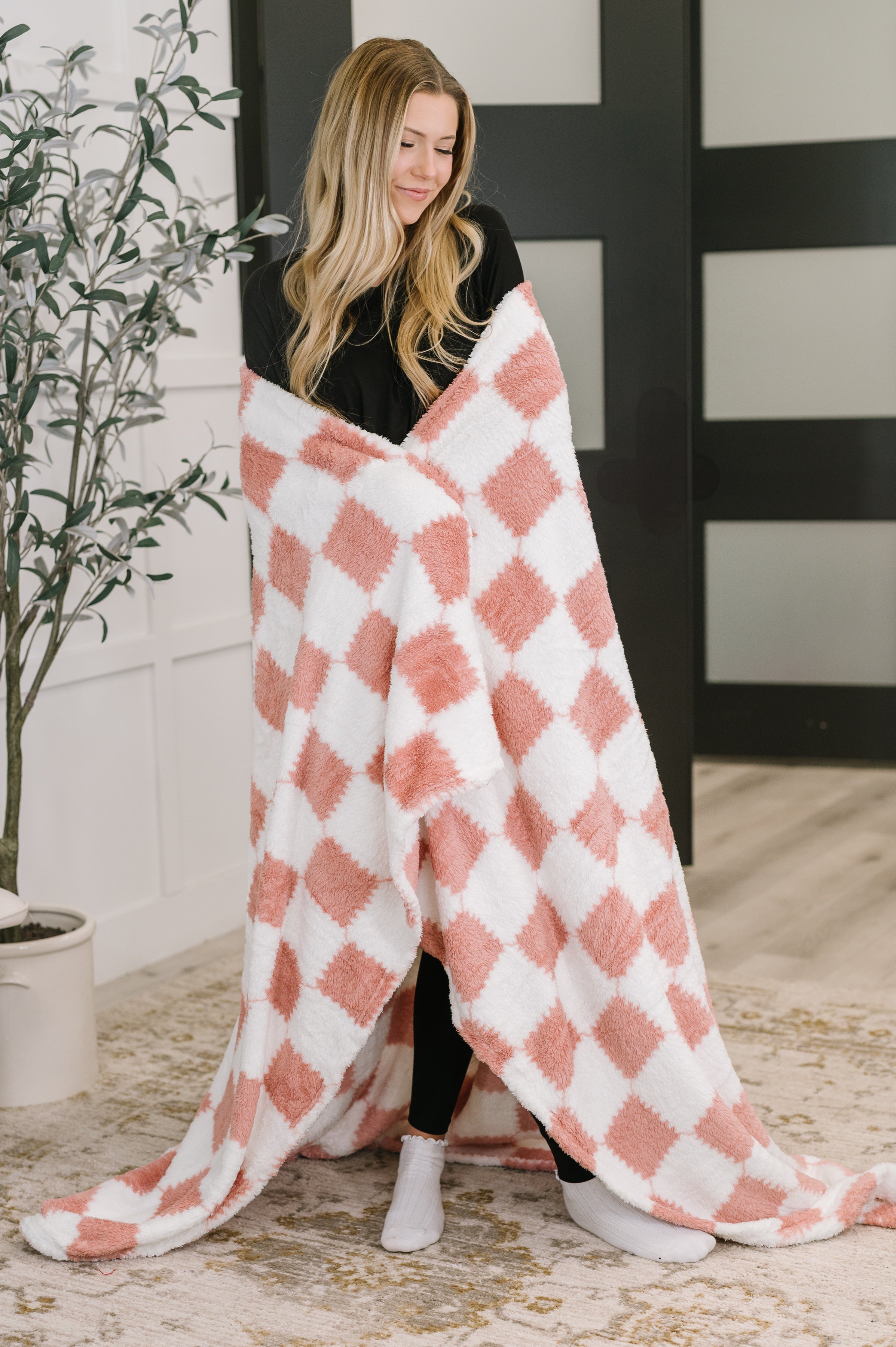 Cotton Candy Checks Blanket-Womens-Stay Foxy Boutique, Florissant, Missouri