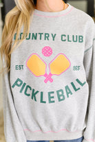 Country Club Pickle Ball Graphic Sweatshirt-Womens-Stay Foxy Boutique, Florissant, Missouri