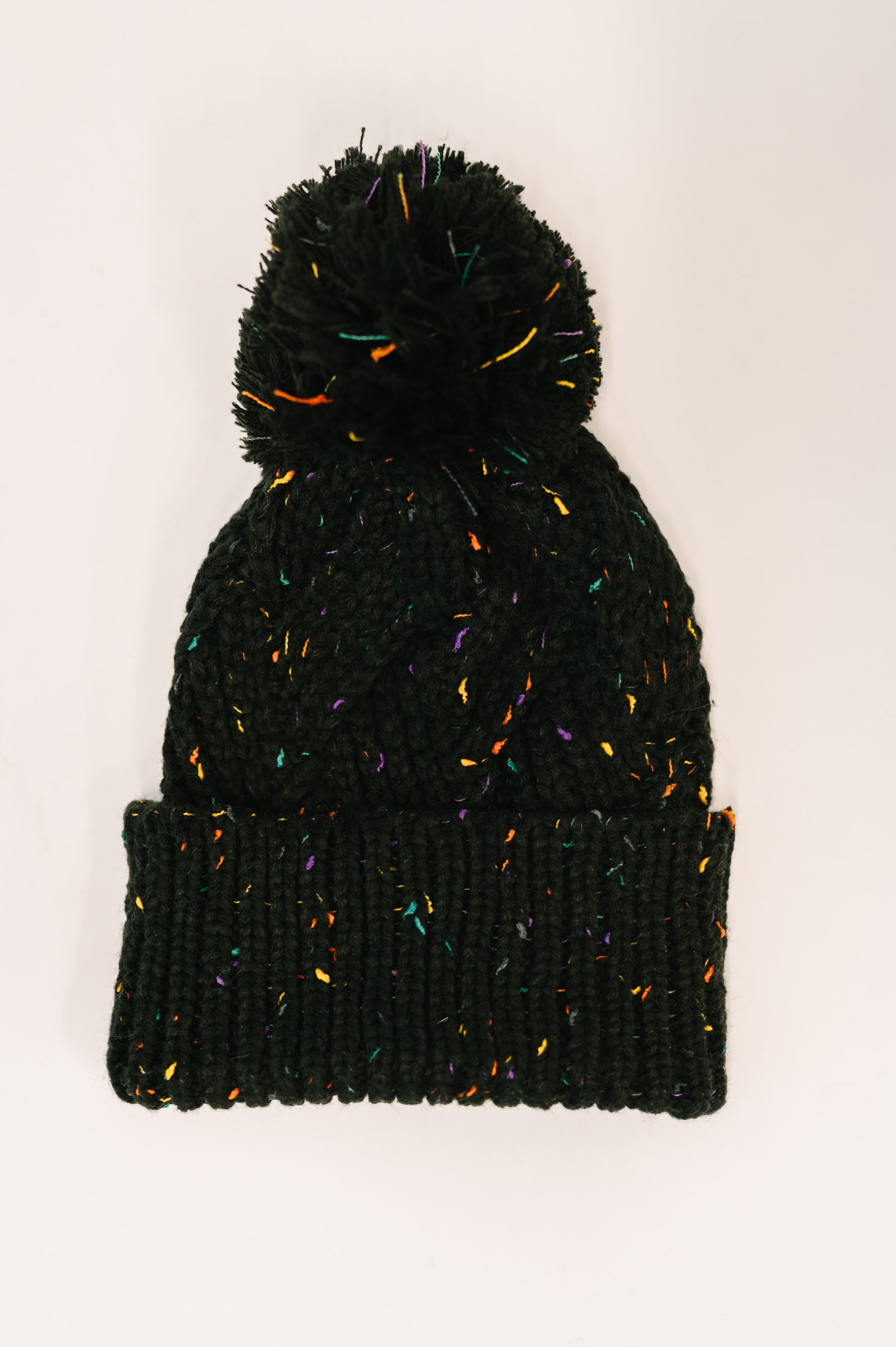Cover Your Ears Pom Pom Beanie in Black-Womens-Stay Foxy Boutique, Florissant, Missouri