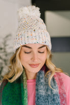 Cover Your Ears Pom Pom Beanie in Ivory-Womens-Stay Foxy Boutique, Florissant, Missouri