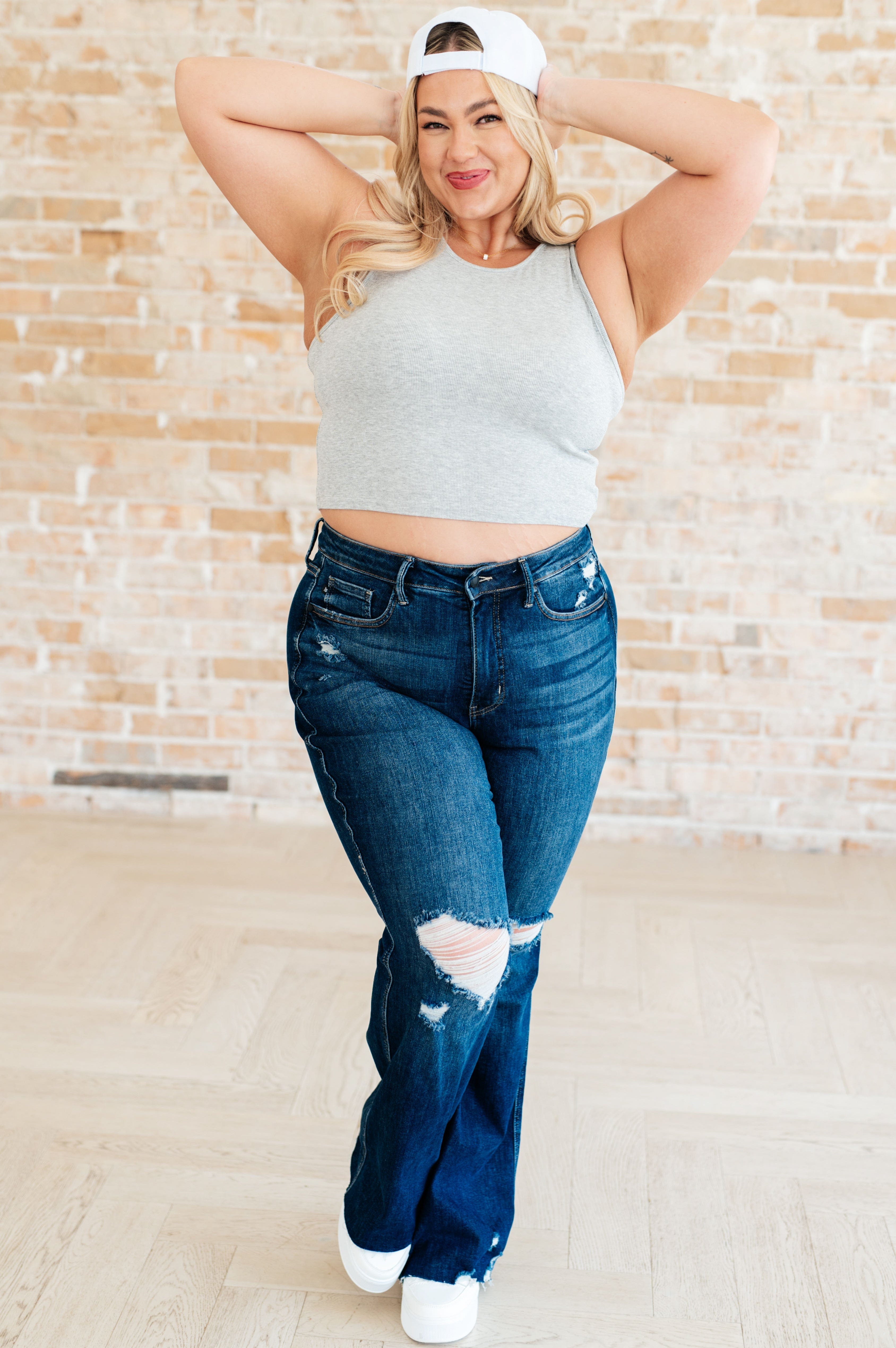 Basic Babe Ball Cap in White-Accessories-Stay Foxy Boutique, Florissant, Missouri