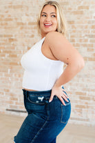 Cream of the Crop Rib Knit Tank Top in White-Tops-Stay Foxy Boutique, Florissant, Missouri