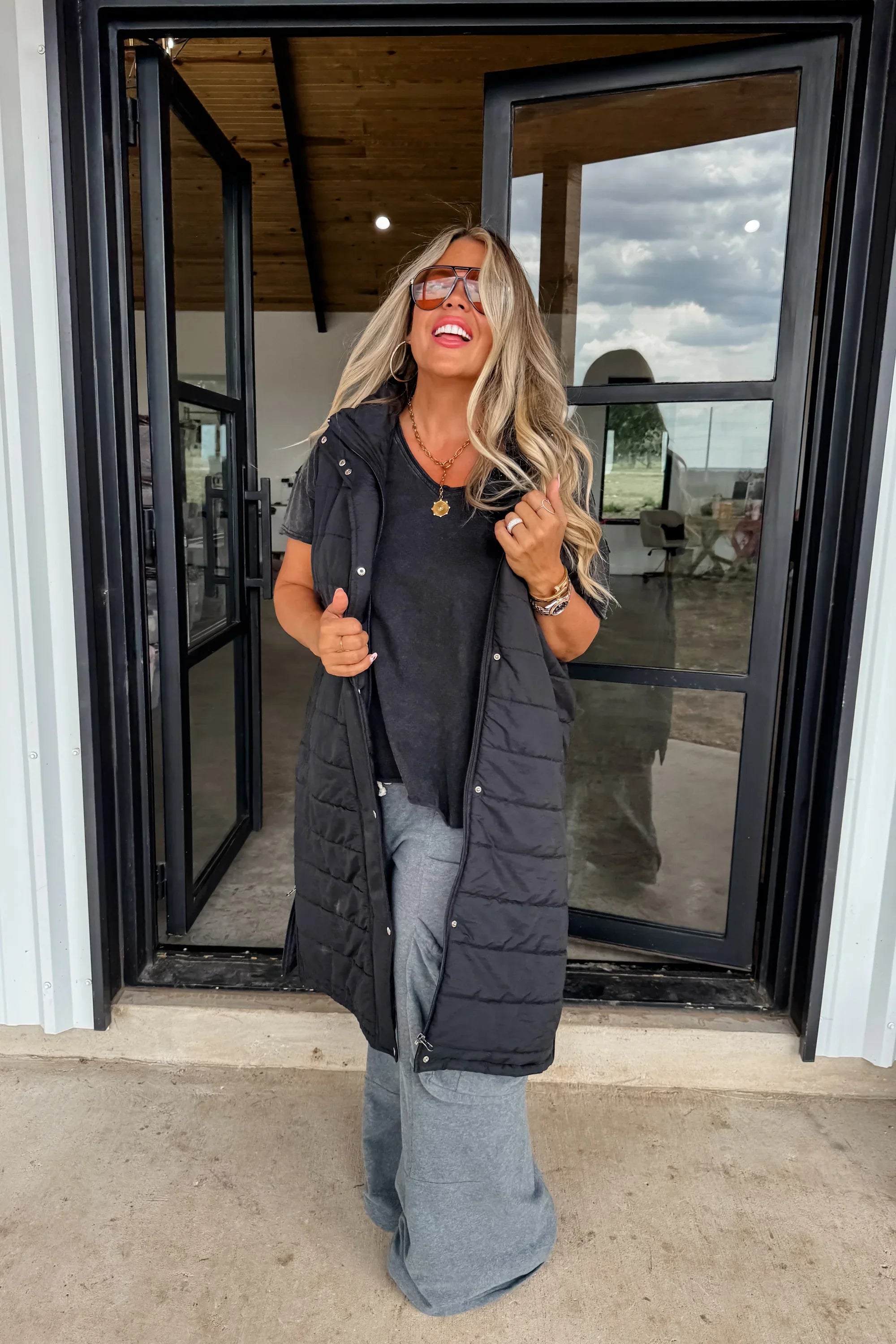 PREORDER: Kendall Long Puffer Vest-Womens-Stay Foxy Boutique, Florissant, Missouri