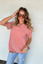 PREORDER: Joey Washed Cotton Boyfriend Tee Fall Colors-Womens-Stay Foxy Boutique, Florissant, Missouri