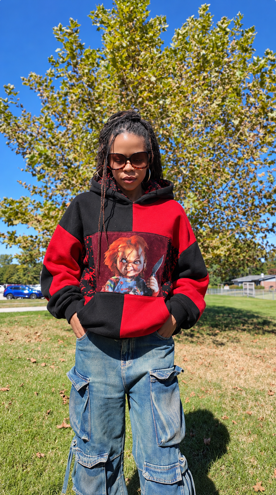 Chucky Patchwork Hoodie | STAY Bold 3 Scoops-Stay Foxy Boutique, Florissant, Missouri