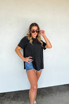 PREORDER: Joey Washed Cotton Boyfriend Tee-Womens-Stay Foxy Boutique, Florissant, Missouri
