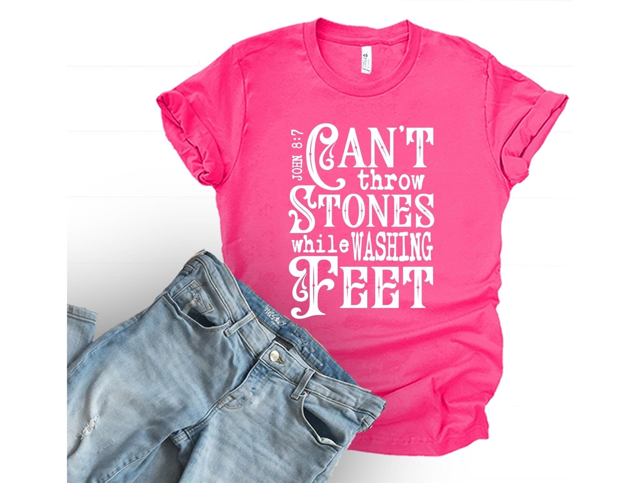 Cant Throw Stones Graphic T-Graphic T-Stay Foxy Boutique, Florissant, Missouri