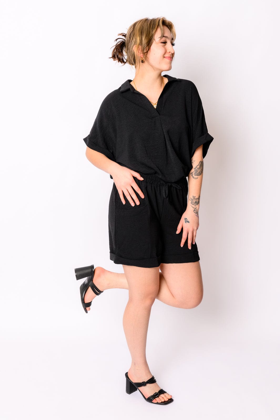 Because I Said So Dolman Sleeve Top in Black-Womens-Stay Foxy Boutique, Florissant, Missouri