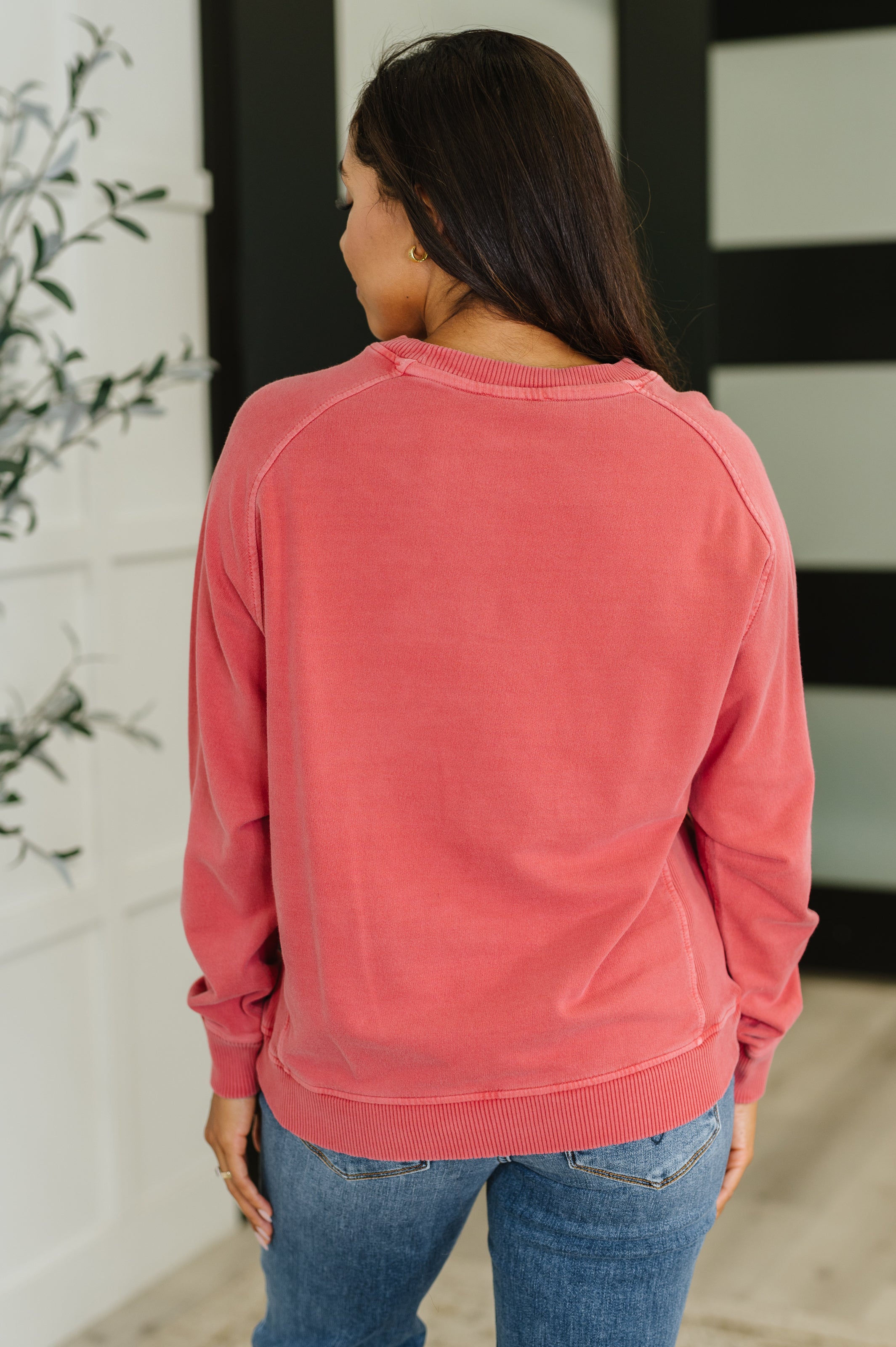 Daily Ease Mineral Wash Pullover in Ruby-Womens-Stay Foxy Boutique, Florissant, Missouri