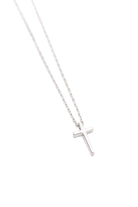 Dainty Silver Cross Necklace-Accessories-Stay Foxy Boutique, Florissant, Missouri