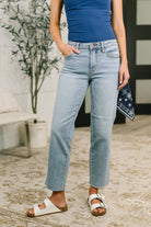 Dawn Mid Rise Ankle Straight w Bandana Loop-Womens-Stay Foxy Boutique, Florissant, Missouri