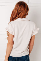 Day Date Ruffle Sleeved Blouse-Blouses-Stay Foxy Boutique, Florissant, Missouri